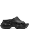 ( Positively Conscious ) Balenciaga 1000 BLACK X Crocs™ Sandales à Plateforme Femme