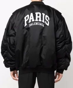 ( Positively Conscious ) Balenciaga Veste Bomber Paris à Design Matelassé Homme -Vente magasin Balenciaga 17730476 37807997 600