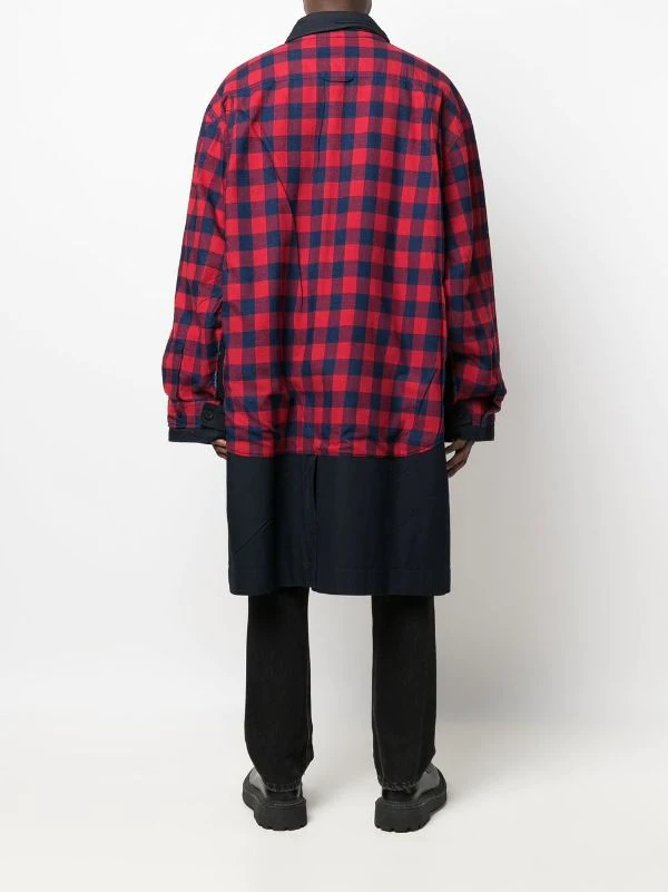 ( Positively Conscious ) Balenciaga Manteau Patched à Carreaux 0806 NAVY 6 ( Positively Conscious ) Balenciaga Manteau Patched à Carreaux 0806 NAVY – Image 4