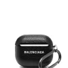 ( Positively Conscious ) Balenciaga 1090 BLACK /L WHITE étui Pour AirPods à Logo Imprimé Homme -Vente magasin Balenciaga 17730546 39707473 600