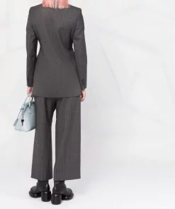 ( Positively Conscious ) Balenciaga 1240 GREY Blazer Hourglass à Boutonnière Croisée Femme -Vente magasin Balenciaga 17730551 39266825 600