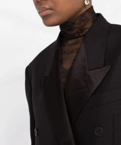 ( Positively Conscious ) Balenciaga 0100 -BLACK W Veste Shrunk Tuxedo à Boutonnière Croisée Femme -Vente magasin Balenciaga 17730553 e086027a ad31 429a bb06 b0b15926636c 600