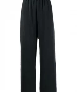 ( Positively Conscious ) Balenciaga Pantalon De Jogging à Logo Brodé 9034 -WASHED BLACK/WHITE