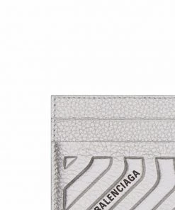 ( Positively Conscious ) Balenciaga Porte-cartes à Logo Imprimé 8110 SILVER -Vente magasin Balenciaga 17730652 38873956 600