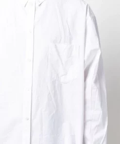( Positively Conscious ) Balenciaga 9000 WHITE Chemise Ample à Boutonnière Homme -Vente magasin Balenciaga 17730664 39156403 600