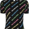 ( Positively Conscious ) Balenciaga Pull Crop à Logo Imprimé 2771 -BLACK/MULTICO -Vente magasin Balenciaga 17730671 38976986 600