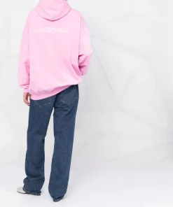 ( Positively Conscious ) Balenciaga 5000 -PINK Hoodie En Coton Large Fit à Logo Imprimé Femme -Vente magasin Balenciaga 17730679 39006642 600