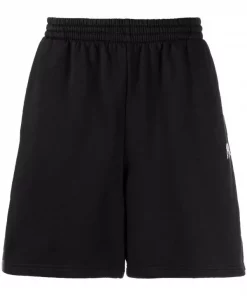 ( Positively Conscious ) Balenciaga Short De Sport à Coupe évasée 1070 BLACK/WHITE
