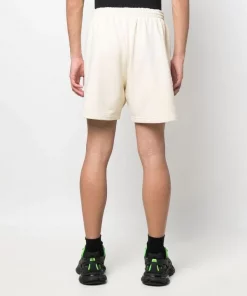 ( Positively Conscious ) Balenciaga 8962 CREAM/BLACK/BLUE Short De Sport à Coupe Droite Homme -Vente magasin Balenciaga 17731420 39696461 600