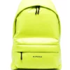 ( Positively Conscious ) Balenciaga 7206 FLUO YELLOW Sac à Dos Puffy à Logo Imprimé Homme -Vente magasin Balenciaga 17731427 39695852 600