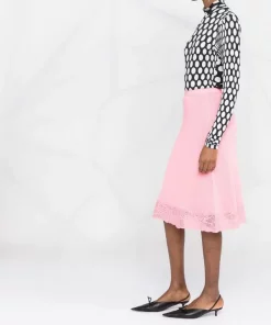 ( Positively Conscious ) Balenciaga Jupe Mi-longue En Maille Ajourée 5630 PINK -Vente magasin Balenciaga 17731447 39147189 600