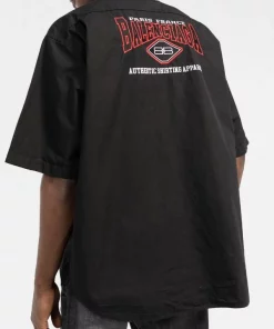 ( Positively Conscious ) Balenciaga Chemise BB Icon à Manches Courtes 1000 BLACK -Vente magasin Balenciaga 17731450 39568787 600