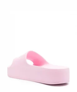 ( Positively Conscious ) Balenciaga 5300 LIGHT PINK Sandales à Logo Débossé Femme -Vente magasin Balenciaga 17731457 39160177 600