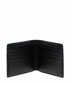 ( Positively Conscious ) Balenciaga Portefeuille Pliant à Logo Imprimé 1064 BLACK / L CYAN -Vente magasin Balenciaga 17731458 38634789 600