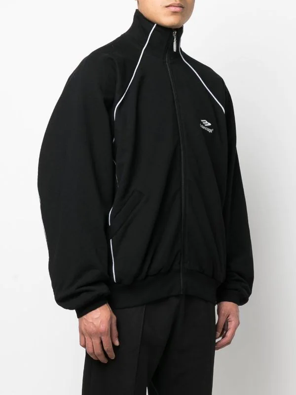 ( Positively Conscious ) Balenciaga 1000 BLACK Veste De Sport à Logo Poitrine Homme 5 ( Positively Conscious ) Balenciaga 1000 BLACK Veste De Sport à Logo Poitrine Homme – Image 3