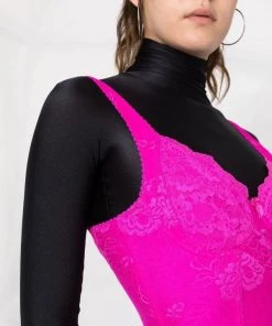 ( Positively Conscious ) Balenciaga 6840 LIPSTICK PINK Robe Courte à Fleurs En Jacquard Femme 12 ( Positively Conscious ) Balenciaga 6840 LIPSTICK PINK Robe Courte à Fleurs En Jacquard Femme -Vente magasin Balenciaga 17731482 39626663 600