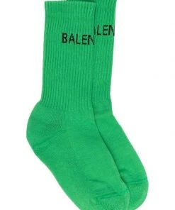 ( Positively Conscious ) Balenciaga Chaussettes à Logo Imprimé Femme
