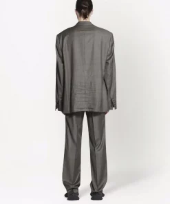 ( Positively Conscious ) Balenciaga 9501 -BEIGE Blazer Boutonné à Effet Délavé Homme -Vente magasin Balenciaga 17731496 38893980 600