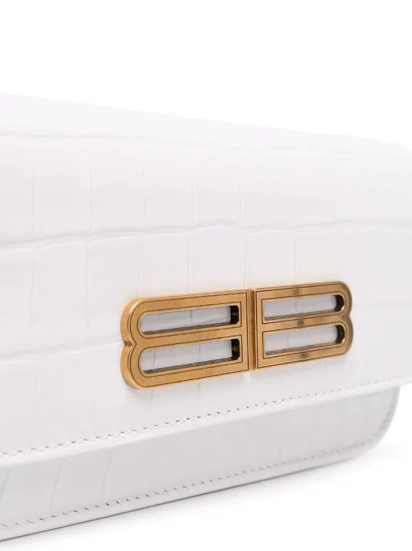 ( Positively Conscious ) Balenciaga Portefeuille Gossip à Bride En Chaîne 9016 OPTIC WHITE 7 ( Positively Conscious ) Balenciaga Portefeuille Gossip à Bride En Chaîne 9016 OPTIC WHITE – Image 5