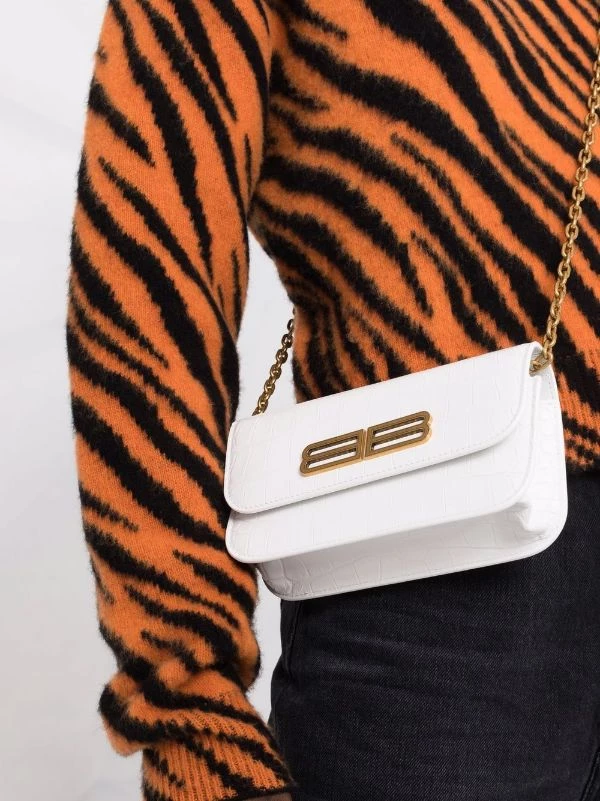 ( Positively Conscious ) Balenciaga Portefeuille Gossip à Bride En Chaîne 9016 OPTIC WHITE 5 ( Positively Conscious ) Balenciaga Portefeuille Gossip à Bride En Chaîne 9016 OPTIC WHITE – Image 3