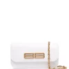 ( Positively Conscious ) Balenciaga Portefeuille Gossip à Bride En Chaîne 9016 OPTIC WHITE -Vente magasin Balenciaga 17731500 37650285 600