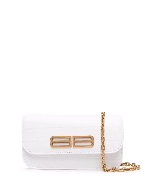 ( Positively Conscious ) Balenciaga Portefeuille Gossip à Bride En Chaîne 9016 OPTIC WHITE 3 ( Positively Conscious ) Balenciaga Portefeuille Gossip à Bride En Chaîne 9016 OPTIC WHITE