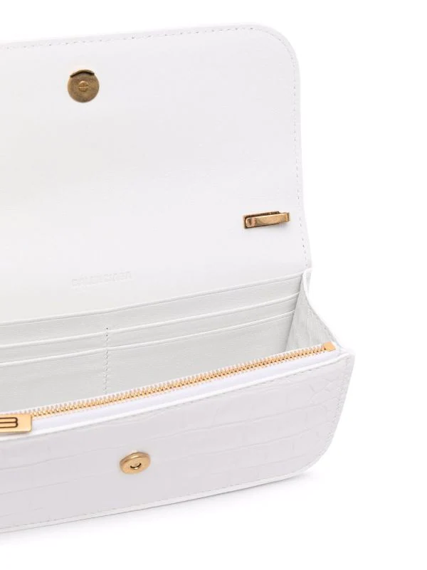 ( Positively Conscious ) Balenciaga Portefeuille Gossip à Bride En Chaîne 9016 OPTIC WHITE 8 ( Positively Conscious ) Balenciaga Portefeuille Gossip à Bride En Chaîne 9016 OPTIC WHITE – Image 6