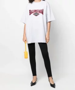 ( Nouvelle Collection ) Balenciaga T-shirt à Logo Brodé 9012 GREY -Vente magasin Balenciaga 17731513 38969135 600