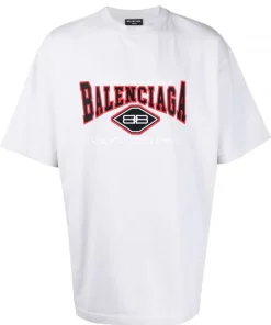 ( Nouvelle Collection ) Balenciaga T-shirt à Logo Brodé 9012 GREY