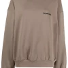 ( Positively Conscious ) Balenciaga Sweat à Logo Imprimé 7761 TAUPE/ BLACK