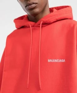 ( Positively Conscious ) Balenciaga Logo Drawstring Hoodie Homme -Vente magasin Balenciaga 17731520 39735753 600