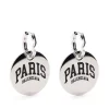 ( Positively Conscious ) Balenciaga Boucles D'oreilles Cities Paris émaillées 0926 SHINY SILVER -Vente magasin Balenciaga 17731558 37616082 600