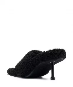 ( Positively Conscious ) Balenciaga Sandales En Fourrure Artificielle à Logo Imprimé Femme -Vente magasin Balenciaga 17731573 37597053 600