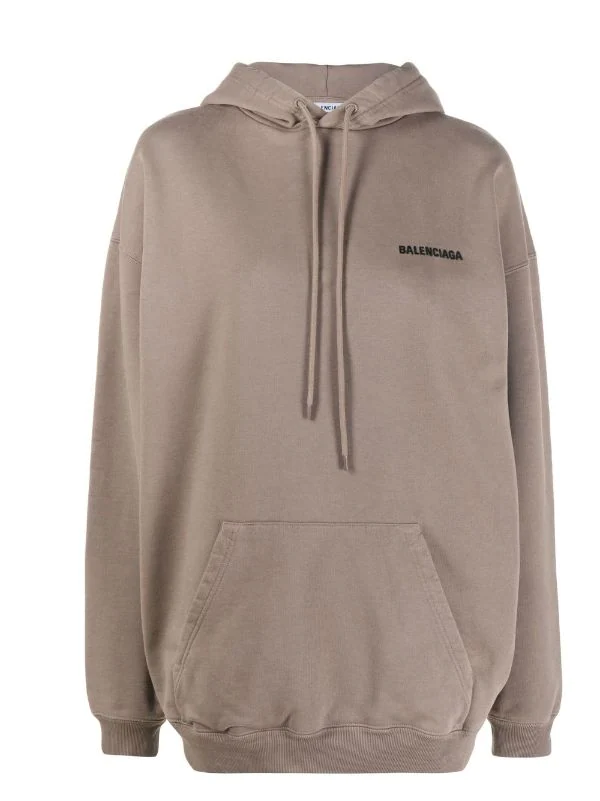 ( Positively Conscious ) Balenciaga Hoodie En Coton à Logo Imprimé 7761 TAUPE/BLACK 3 ( Positively Conscious ) Balenciaga Hoodie En Coton à Logo Imprimé 7761 TAUPE/BLACK