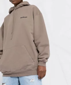 ( Positively Conscious ) Balenciaga Hoodie En Coton à Logo Imprimé 7761 TAUPE/BLACK 12 ( Positively Conscious ) Balenciaga Hoodie En Coton à Logo Imprimé 7761 TAUPE/BLACK -Vente magasin Balenciaga 17731637 39146519 600