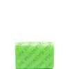 ( Positively Conscious ) Balenciaga Portefeuille En Cuir à Logo Imprimé 3817 ACID GREEN