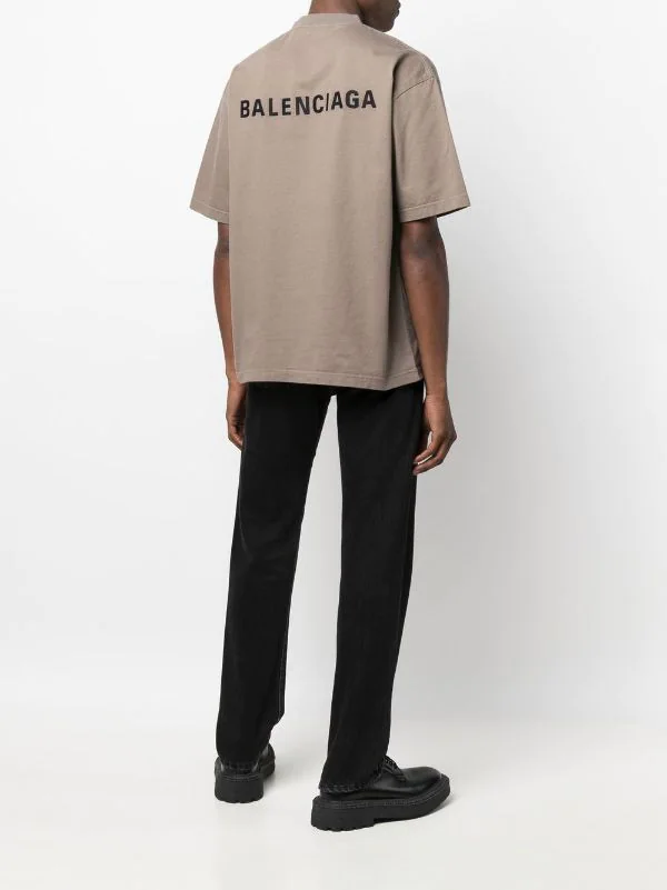 ( Positively Conscious ) Balenciaga T-shirt Droit à Logo Imprimé Homme 4 ( Positively Conscious ) Balenciaga T-shirt Droit à Logo Imprimé Homme – Image 2