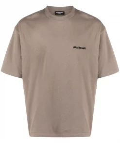 ( Positively Conscious ) Balenciaga T-shirt Droit à Logo Imprimé Homme