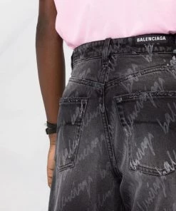 ( Positively Conscious ) Balenciaga Pantalon Court à Logo Imprimé Femme -Vente magasin Balenciaga 17731663 39145910 600