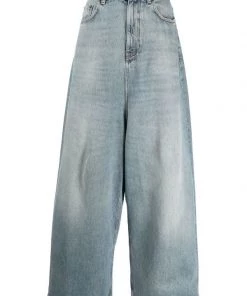 ( Positively Conscious ) Balenciaga Jean Ample à Taille Basse 4307 MEDIUM VINTAG INDIGO
