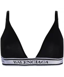 ( Positively Conscious ) Balenciaga Soutien-gorge à Bande Logo 1000 BLACK