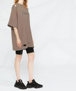 ( Positively Conscious ) Balenciaga T-shirt Effet-usé à Logo Imprimé Femme -Vente magasin Balenciaga 17731691 39038792 600