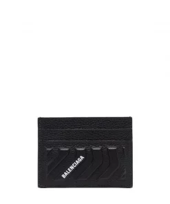 ( Positively Conscious ) Balenciaga Porte-cartes En Cuir à Détail Embossé Homme