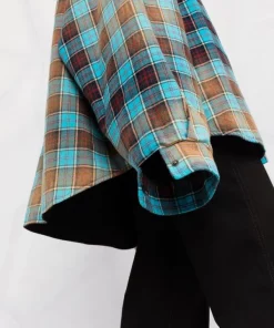 ( Positively Conscious ) Balenciaga Chemise Imprimée à Capuche 6305 TURQUOISE/RED -Vente magasin Balenciaga 17732000 39620411 600