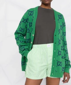 ( Positively Conscious ) Balenciaga 3048 GREEN/WHITE Short De Pyjama à Rayures Femme 12 ( Positively Conscious ) Balenciaga 3048 GREEN/WHITE Short De Pyjama à Rayures Femme -Vente magasin Balenciaga 17732020 167f7157 2f42 4f36 bd3c 9cf760aec33a 600