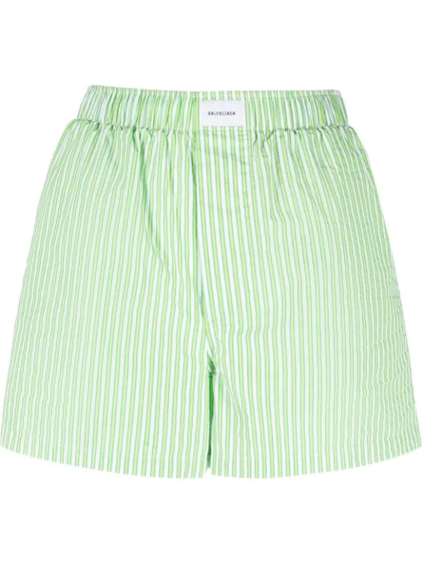( Positively Conscious ) Balenciaga 3048 GREEN/WHITE Short De Pyjama à Rayures Femme 3 ( Positively Conscious ) Balenciaga 3048 GREEN/WHITE Short De Pyjama à Rayures Femme