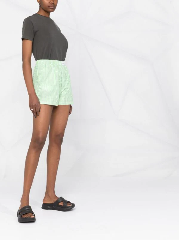 ( Positively Conscious ) Balenciaga 3048 GREEN/WHITE Short De Pyjama à Rayures Femme 8 ( Positively Conscious ) Balenciaga 3048 GREEN/WHITE Short De Pyjama à Rayures Femme – Image 6