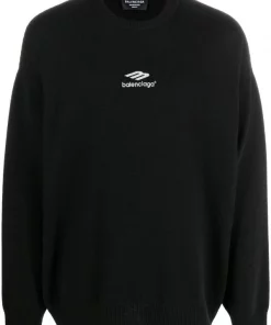 ( Positively Conscious ) Balenciaga Pull En Cachemire à Logo Imprimé Homme