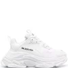 ( Positively Conscious ) Balenciaga Baskets Triple S En Cuir Artificiel 9000 WHITE