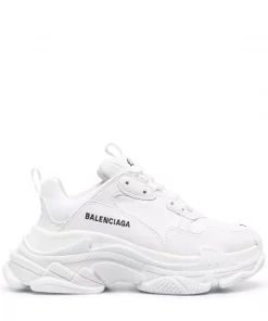 ( Positively Conscious ) Balenciaga Baskets Triple S En Cuir Artificiel 9000 WHITE